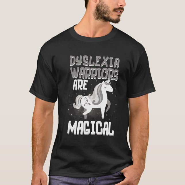 Kritiker är Magic Dyslexia Awareness Unicorn Ri T Shirt (Framsida)