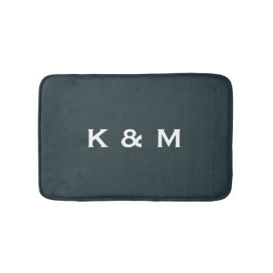 Kritiserar beställnings- Monogrammed mörk för Badrumsmatta