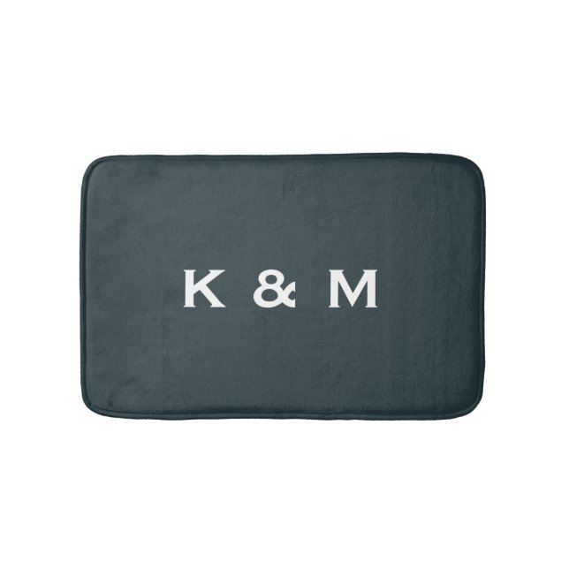 Kritiserar beställnings- Monogrammed mörk för Badrumsmatta (Framsidan)