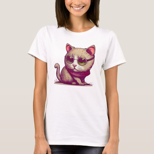 Kritisk katt Vibes Kvinnor T Shirt (Framsida)