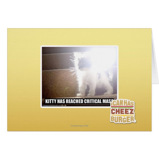 Kritisk massa Kattunge Hälsningskort (Framsidan Horizontal)