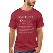 Kritisk misslyckande Rolig definition med vit text