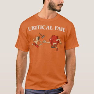 Kritisk Misslyckas från D20 Dice Tabletop RPG T Shirt