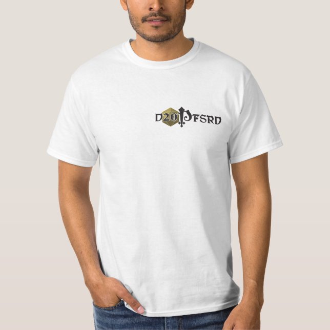 Kritisk slå skjorta för D20PFSRD (OGL) Tee Shirt (Framsida)