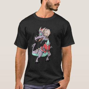 Kritisk Träff D20 Tärning Rpg Meme Pnp Drak Santa T Shirt