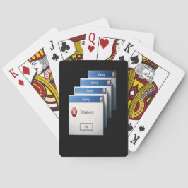 Kritiskt fel — Retro Windows varningsrutor Graf Casinokort