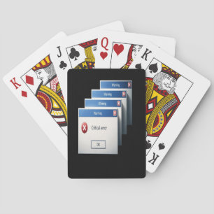 Kritiskt fel — Retro Windows varningsrutor Graf Casinokort