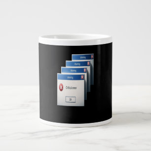 Kritiskt fel — Retro Windows varningsrutor Graf Jumbo Mugg