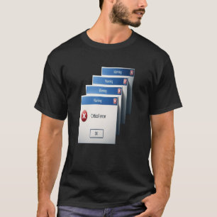 Kritiskt fel — Retro Windows varningsrutor Graf T Shirt