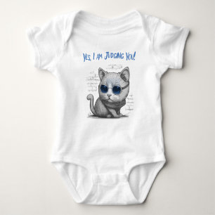 Kritiskt Katt Dömer Dig Blå Text T Shirt