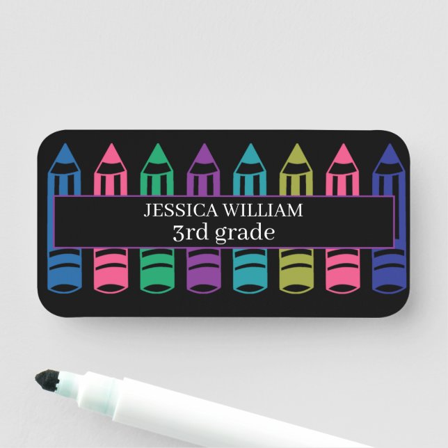 Kritor Doodles Personaliz Sketch Back to school Namnbricka (På plats)