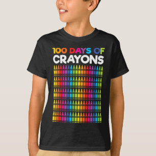 Kritor för flickor, barn och ungdomar 100 skoldaga t shirt