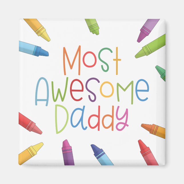 Kritor Mest Fantastisk pappa Typografi | Magnet (Framsidan)