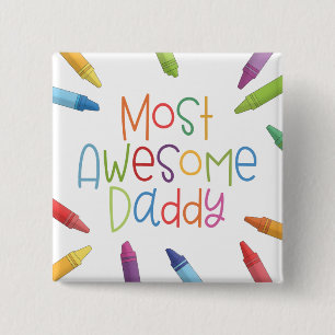 Kritor Mest Fantastisk pappa Typografi PIN-knapp Knapp