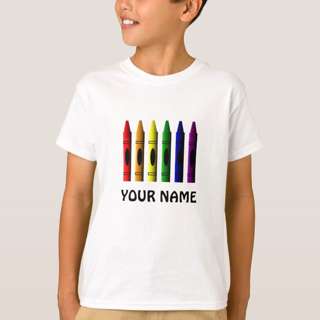 Kritor Namn Crayon Kids Comfort T-shirt (Framsida)
