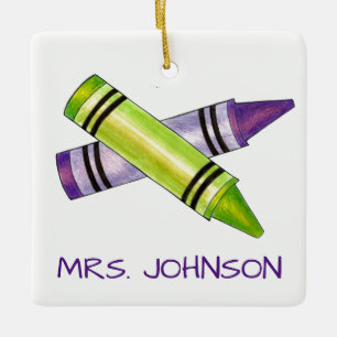 Kritor Personlig Art Teacher School Education Julgransprydnad Keramik