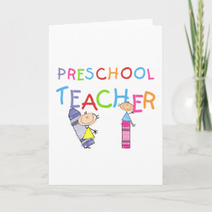Kritor Preschool Teacher Tshirts och Gifts Kort