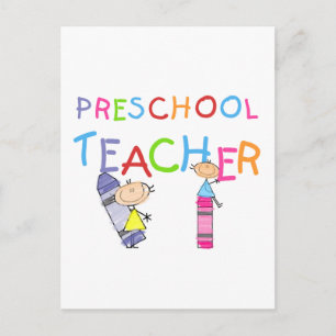 Kritor Preschool Teacher Tshirts och Gifts Vykort