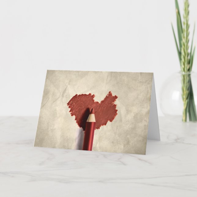Kritskisserat hjärta kort (Framsida)