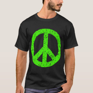 Kritskrapad fredssymbol - Chartreuse Tee Shirt