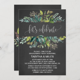 Kritskriftsblad Vegetation Låt oss fira Förlovning Inbjudningar