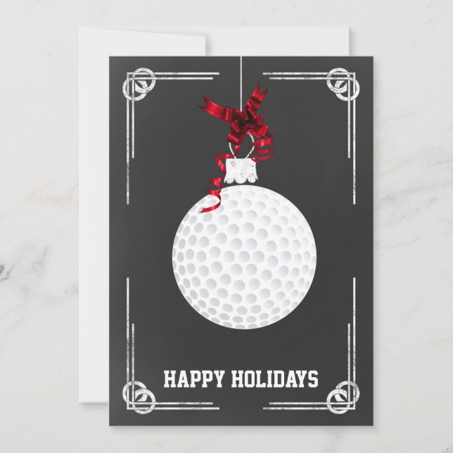 kritskriftsgolfguldkort för jul julkort (Framsida)