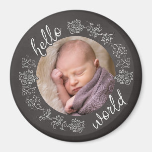 Kritskriftsplanschen Hej Babys Första Personliga Magnet