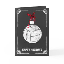kritskriftsvolleybollspelare julkort