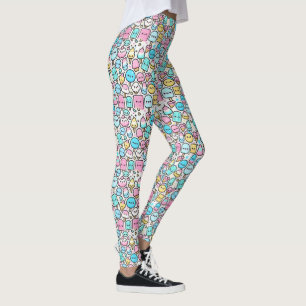 Kritsteckade glasskoner och glasspinnar leggings