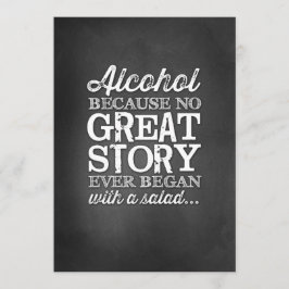 Krittavla 5x7 Bordsskylt Alkohol För att Inbjudningar