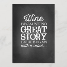 Krittavla 5x7 Bordsskylt Vin För att