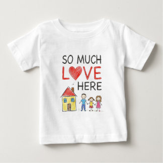 Kritteckning Så Mycket Kärlek Här Familj T-Shirt