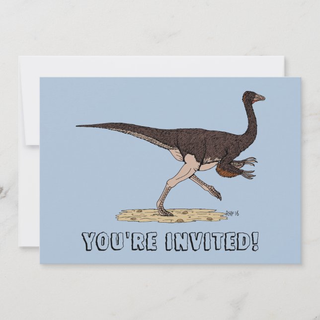 Krittiden dinosaurien Ornithomimus Inbjudningar (Framsida)