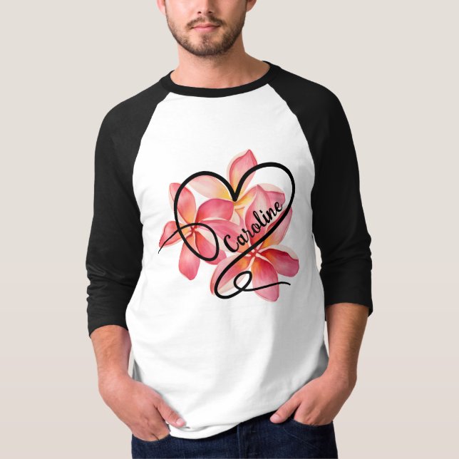 Kritzelkärlek Hjärtan & Blommor T Shirt (Framsida)
