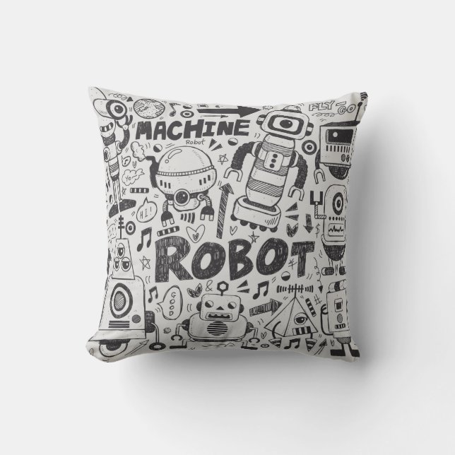 kritzrobot-element, Illustrator-linjewerktyg ritad Kudde (Framsida)