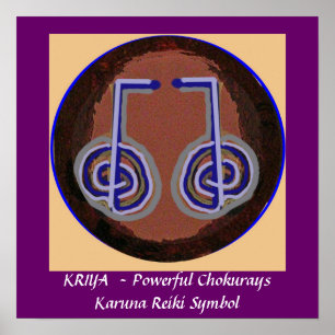 KRIYA - Karuna Reiki Healing Symbol Poster