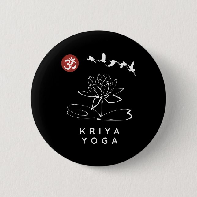Kriya Yoga Instruktör Kriya Yoga Nybörjardesign  Knapp (Framsida)