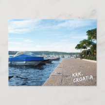 Krk, vyvykort för Kroatien