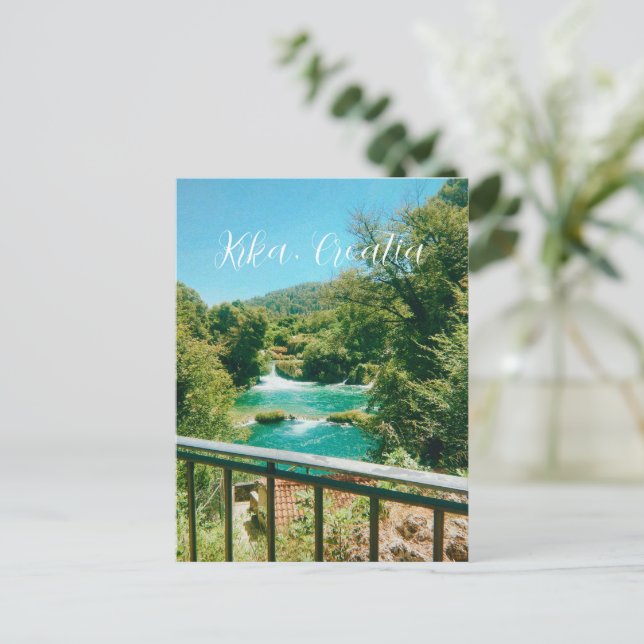 Krka, Kroatien Vattenfall Resa Souvenir Vykort (Stående Fram)