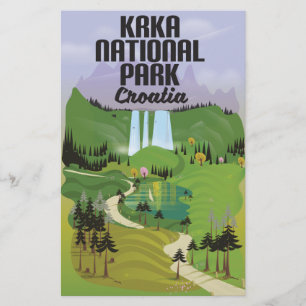 Krka nationalpark Kroatien Brevpapper