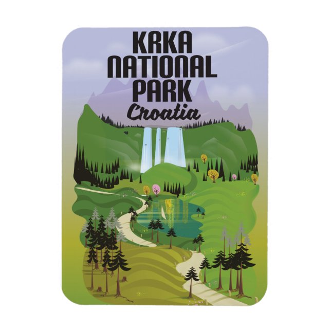 Krka nationalpark Kroatien Magnet (Vertikal)