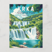 Krka nationalpark Kroatien Resa Konst Vintage