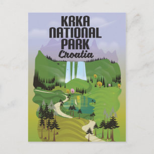 Krka nationalpark Kroatien Vykort