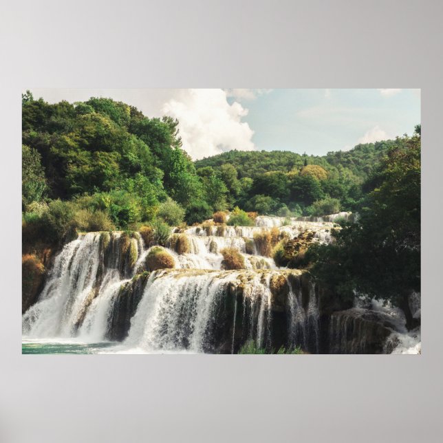 Krka nationalpark - vattenfall Skradinski buk Poster (Framsidan)