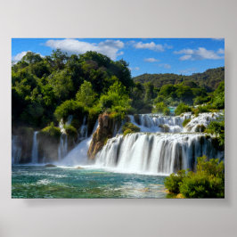 Krka vattenfall i Kroatien Poster
