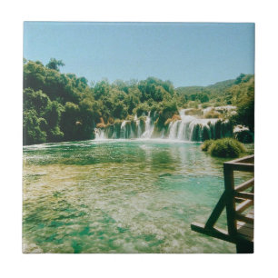 Krka vattenfall - Krka nationalpark - Kroatien Kakelplatta