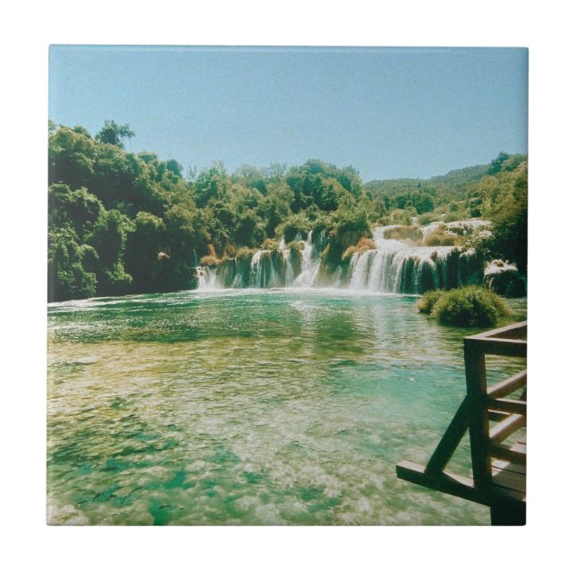 Krka vattenfall - Krka nationalpark - Kroatien Kakelplatta (Framsidan)