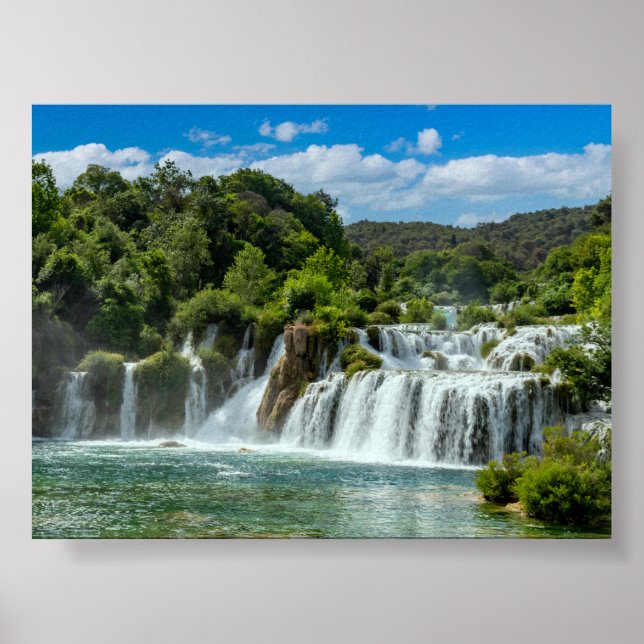 Krka vattenfall poster (Framsidan)