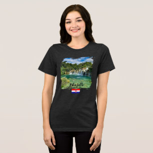 Krka-vattenfallen i Kroatien fjärrpanorama resor T Shirt