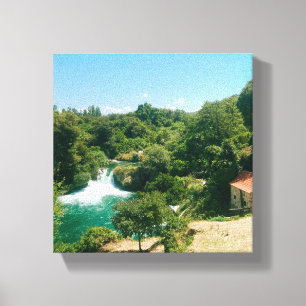 Krka Waterfalls - Krka nationalpark - Kroatien Canvastryck